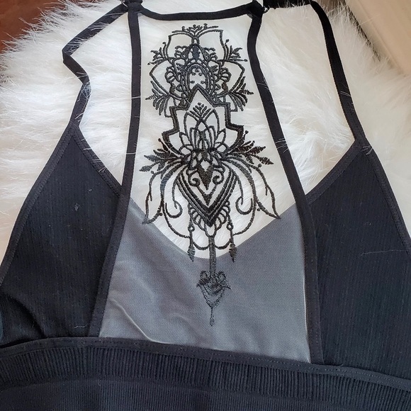 🔥BESTSELLER🔥Black tattoo mesh bralette - Picture 10 of 15